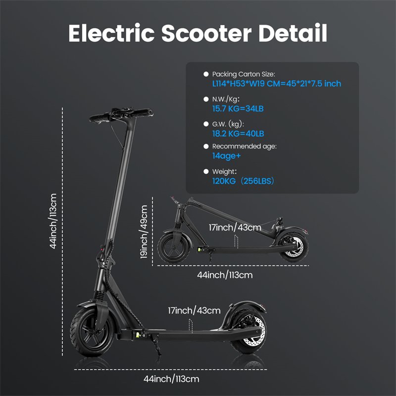 USA Warehouse Free Shipping Foldable E Scooter 36V 500W Fast Speed Electric Scooter - 图片 6